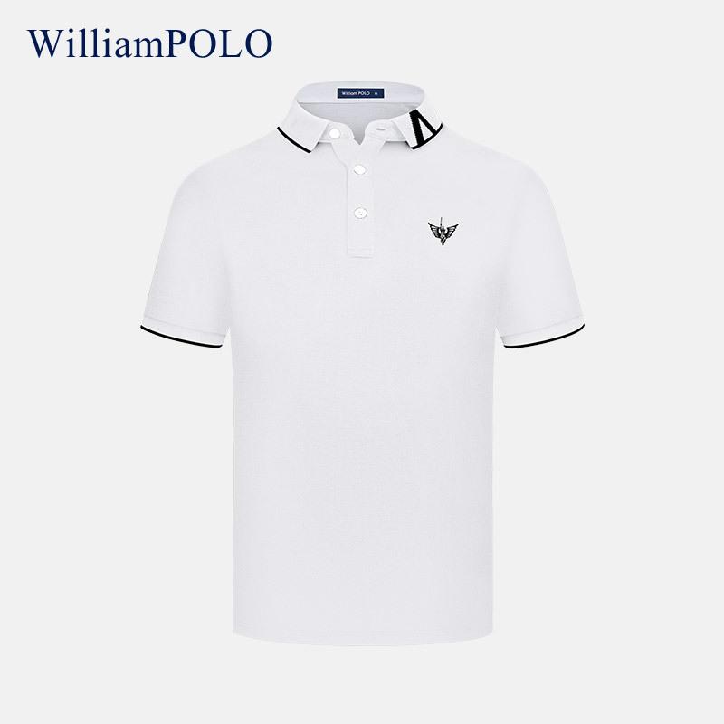 Áo Polo của Hoàng đế Paul cho nam mùa hè, áo Polo màu đơn giản cổ lửng T-shirt thương mại nghỉ dưỡng áo ngắn tay nam.
