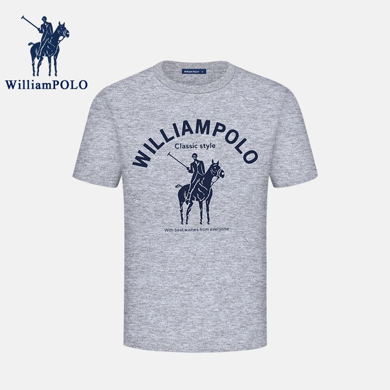 Áo thun nam WilliamPOLO bảo lộ mùa hè cổ vật tấm thun nghỉ dưỡng áo thun ngắn tay Polo ngắn tay vòng cổ áo thun nam.