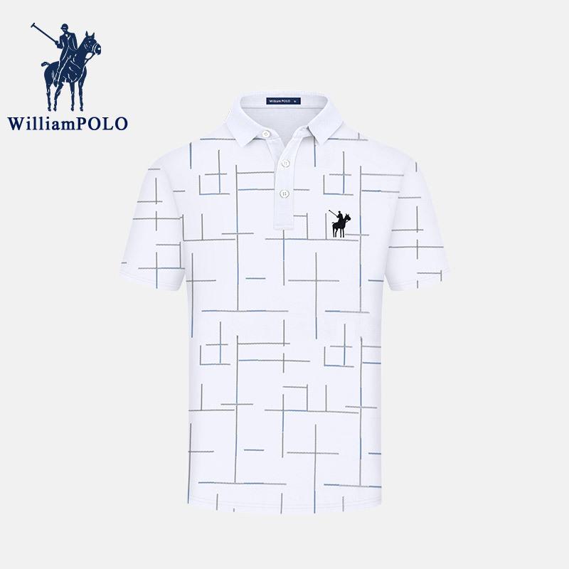 Áo Polo nam ngắn tay cấu vải thời trang mùa hè.