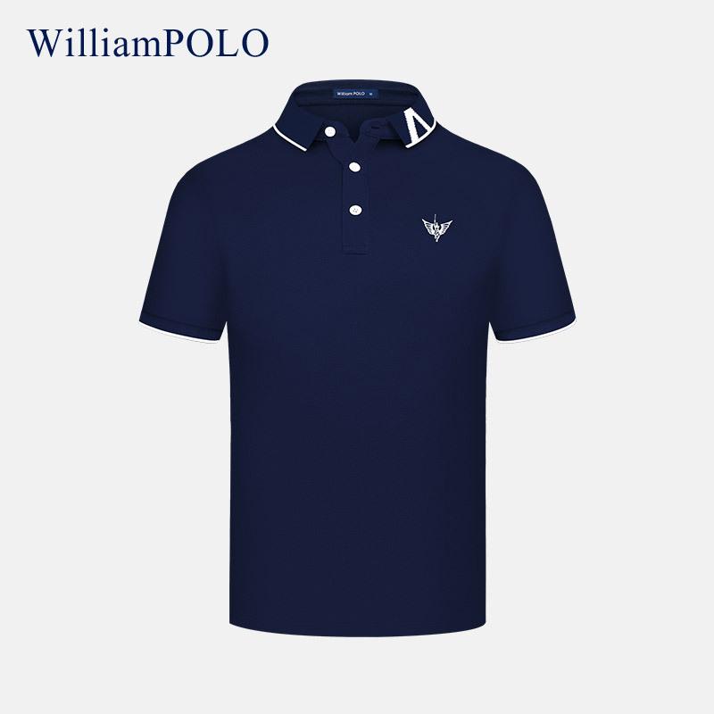 Áo Polo của Hoàng đế Paul cho nam mùa hè, áo Polo màu đơn giản cổ lửng T-shirt thương mại nghỉ dưỡng áo ngắn tay nam.