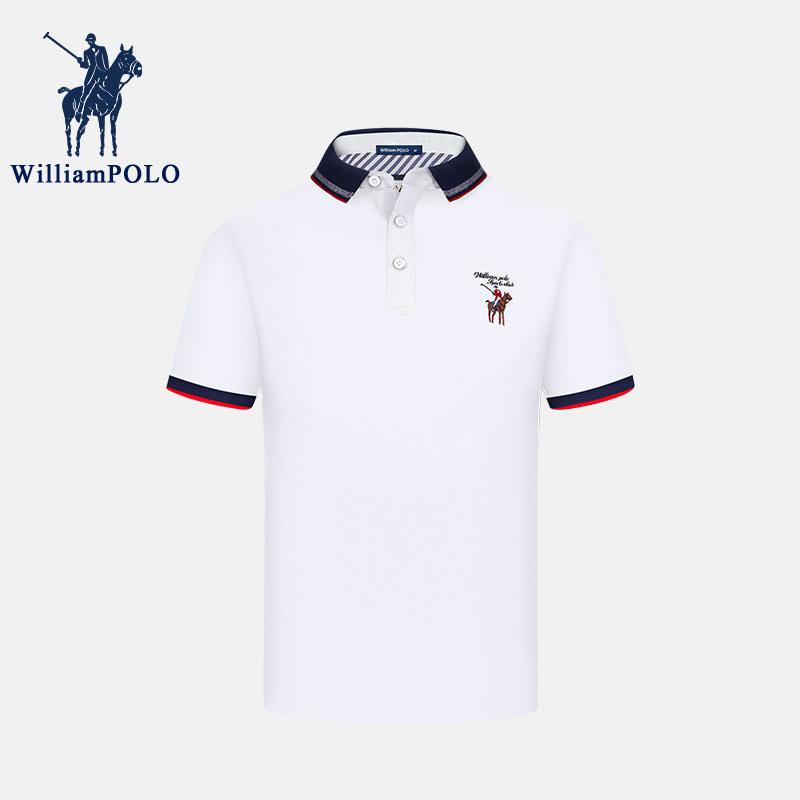 Áo Polo ngắn tay mới của WILLIAMPOLO2022 mỏng, có cổ lọ thể thao thời trang.