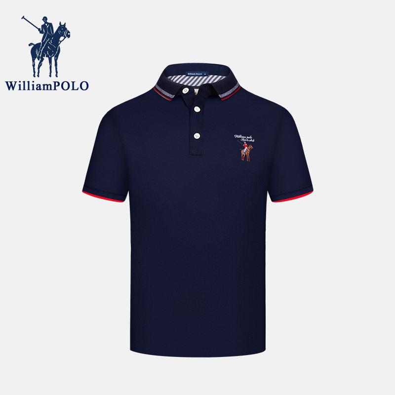 Áo Polo ngắn tay mới của WILLIAMPOLO2022 mỏng, có cổ lọ thể thao thời trang.