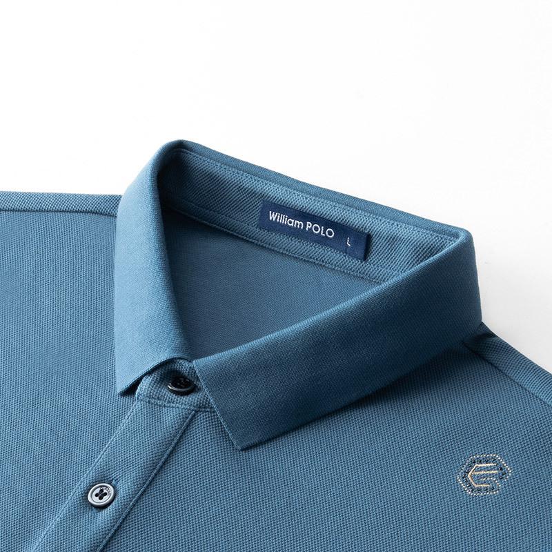 Áo Polo của Hoàng đế Paul cho nam dài tay T-shirt nam 2022 mùa thu nhẹ màu Polo áo sơ mi nam cổ lọ.